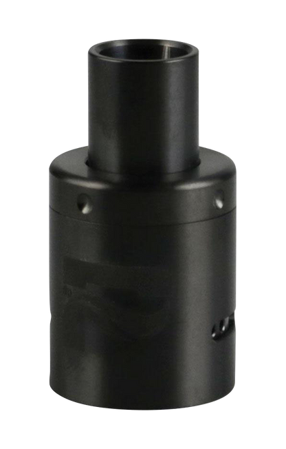 A close-up, angled view of the Pulsar APX Wax Full Metal Mouthpiece, showing its sleek, cylindrical shape.