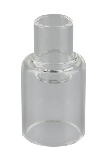 A front view of the Pulsar APX Wax / Volt Glass Mouthpiece, showing a clear glass replacement piece in a five-pack arrangement.