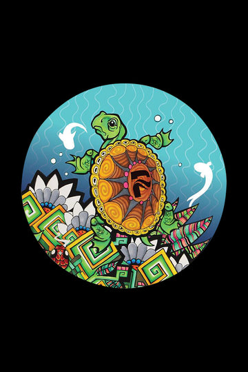 Pulsar "Psychedelic Jungle Turtle" Round DabPadz
