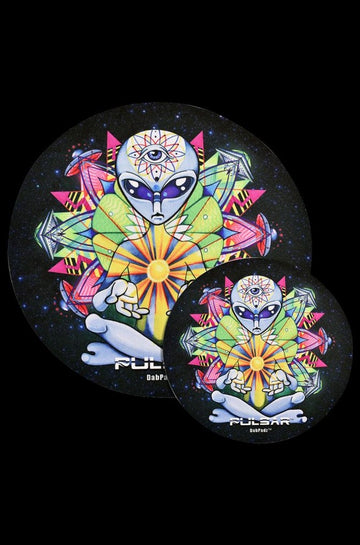 Pulsar DabPadz Round Dab Mat  "Psychedelic Alien"
