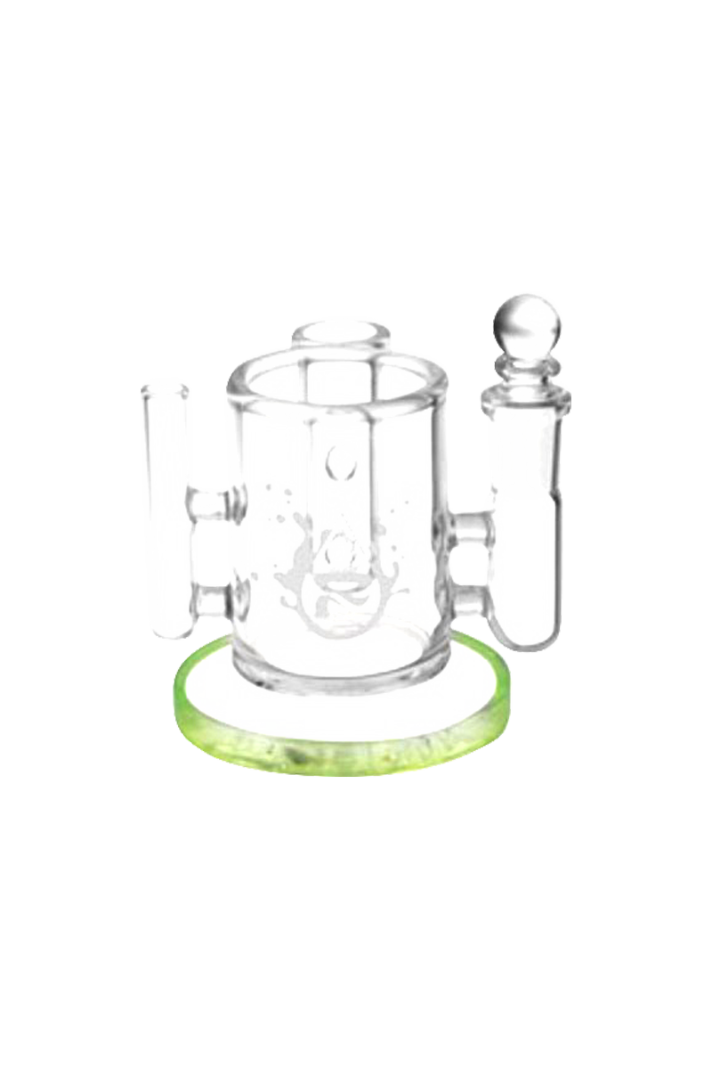 A front view of the Pulsar Isopropyl Cleaning Station, featuring a clear glass container and cleaning attachments on a white background.