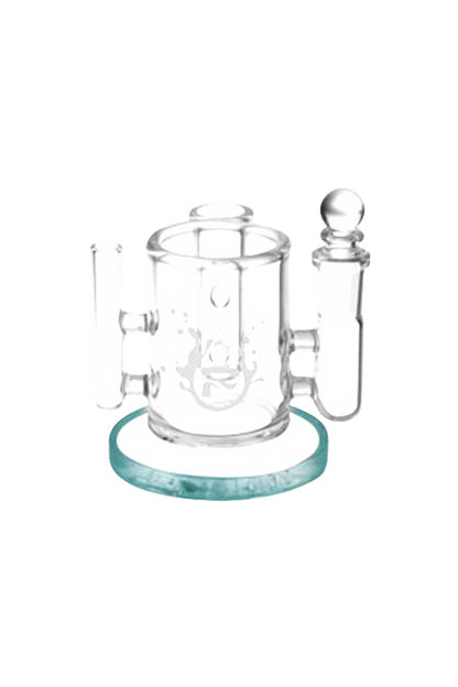 A top-down view of the Pulsar Isopropyl Cleaning Station, featuring a clear glass base and cleaning solution container.