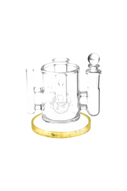 A front view of the Pulsar Isopropyl Cleaning Station, featuring a clear glass container on a reflective surface.