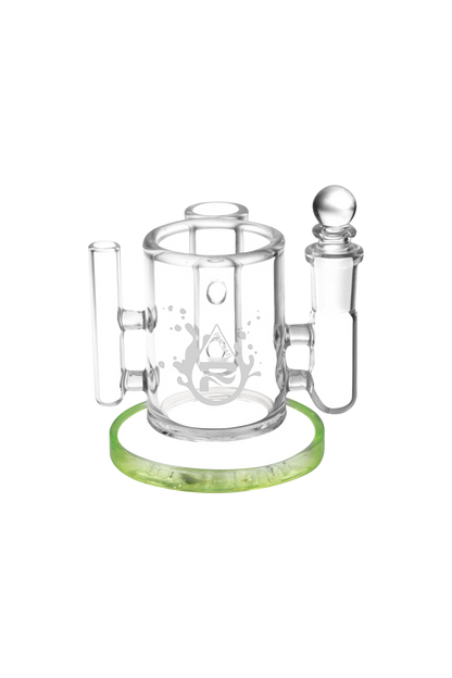 A front view of the Pulsar Isopropyl Cleaning Station, displaying clear glass tubes arranged around a circular base.