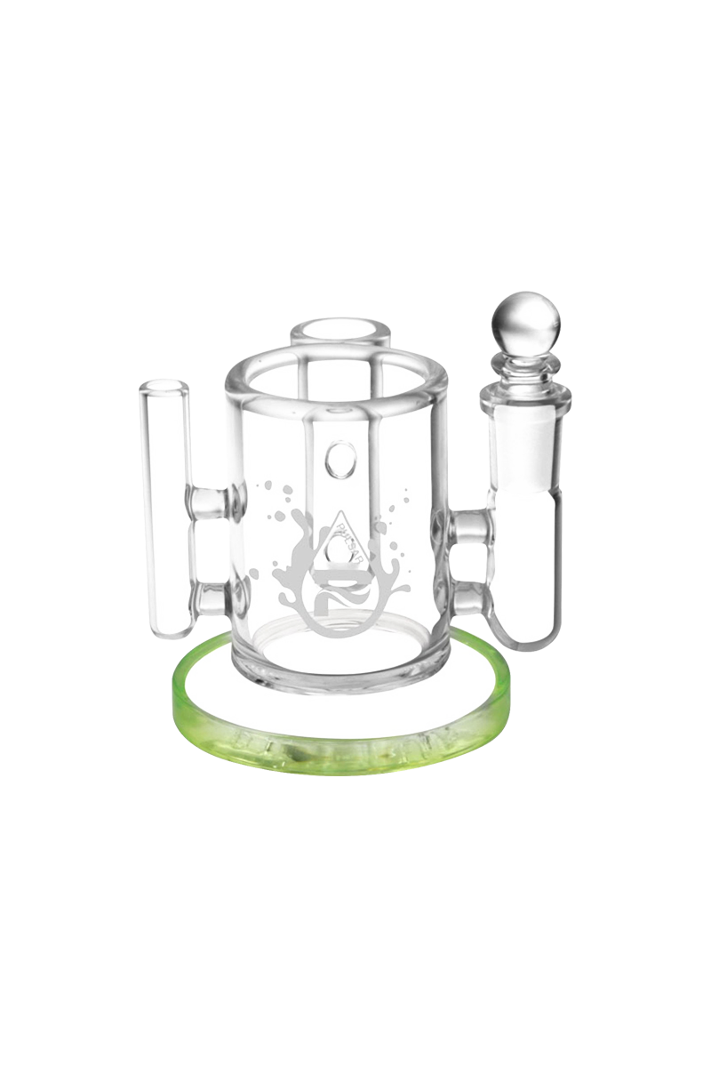 A front view of the Pulsar Isopropyl Cleaning Station, displaying clear glass tubes arranged around a circular base.