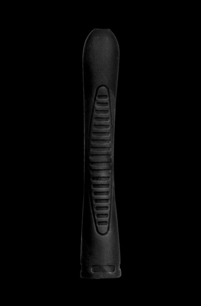 A straight-on view of the black Pulsar RIP Series Ringer Silicone Replacement Bat, showcasing its smooth, cylindrical shape.