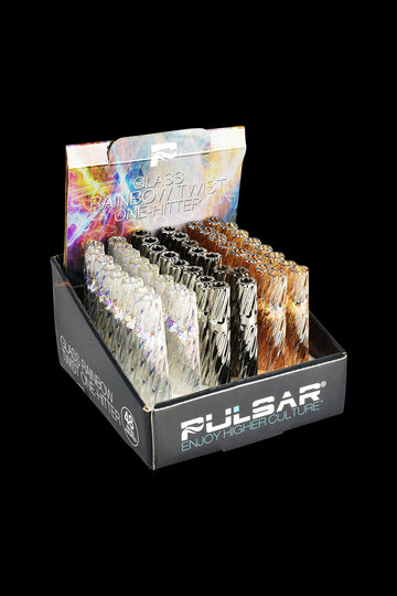 Pulsar Rainbow Twist Glass One Hitter - 48 Pack