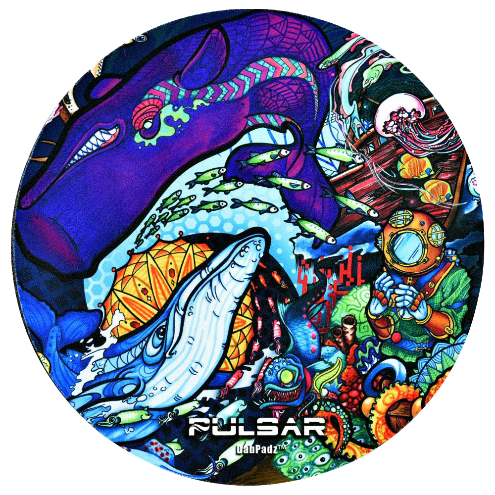 Pulsar "Psychedelic Ocean" DabPadz Round Dab Mat