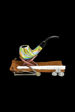 Pulsar Shire Pipes Bent Apple Rainbow Tobacco Pipe