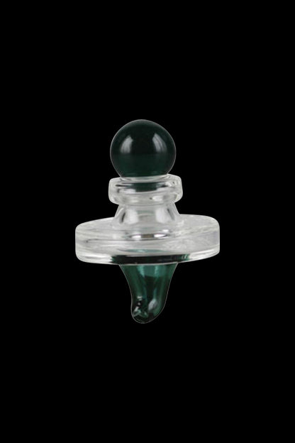 A three-quarter view of the Pulsar UFO Directional Carb Cap, showcasing its smooth, rounded shape and glossy finish.