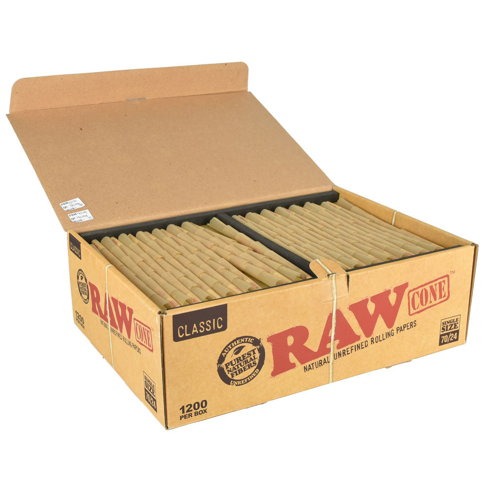 RAW Classic Single Size Bulk Cones 1200 Pack