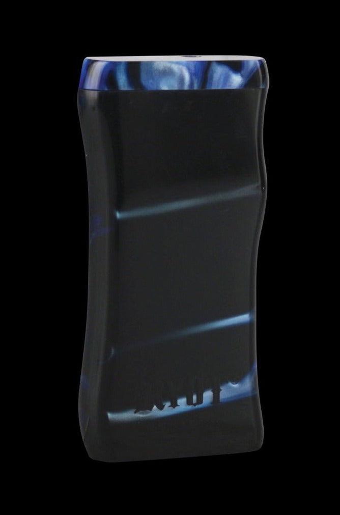 A side view of the RYOT Acrylic Magnetic Dugout, showing its smooth, dark acrylic casing.