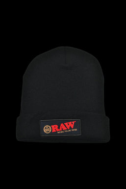 RAW Black Beanie Hat