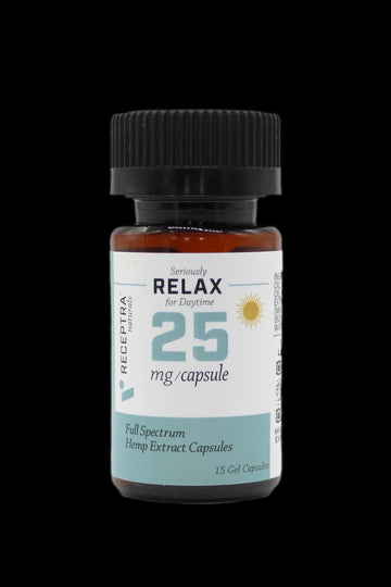Receptra Naturals 25mg CBD Capsules - Relax - Receptra Naturals 25mg CBD Capsules - Relax