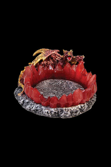 Red Two Headed Dragon Crystals Ashtray