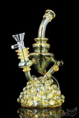 Sesh Supply "Apollo" Fumed Marbled Recycler Dab Rig