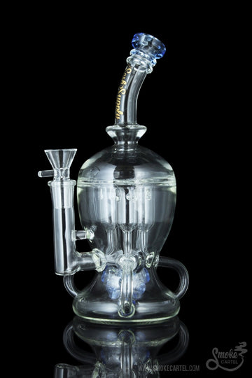 Light Blue Variant Featured View - Sesh Supply "Ophic" Triple Internal Recycler with Spore Perc