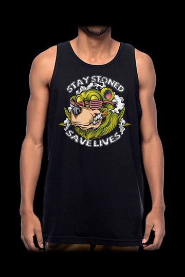 StonerDays Stay Stoned Save Lives Tank Top - StonerDays Stay Stoned Save Lives Tank Top