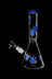 Sacre Bleu Leaf Print Beaker Glass Water Pipe