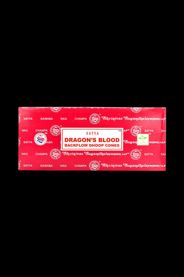 Dragons Blood - Satya Backflow Incense Cones - 144 Bulk Pack