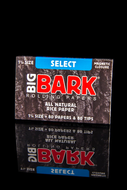 Package of “Big Bark” rolling papers with a blue “Select” banner.