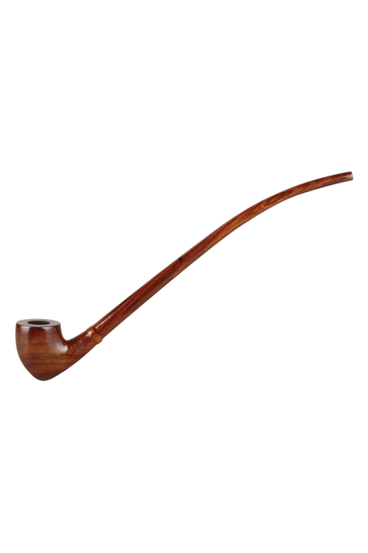 A side view of the Pulsar Churchwarden Tomahawk, showcasing its long, curved stem and brown finish.