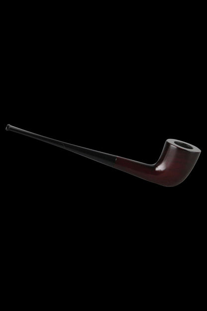 A side view of the Pulsar Dublin Wooden Sherlock Pipe, displaying its classic curved shape and polished wooden finish.