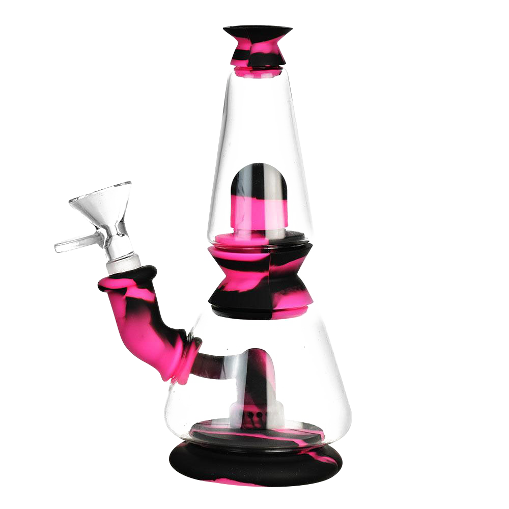 5 Heavy Duty Indestructible Mini Silicone Bong: Pink - Silicone Bong