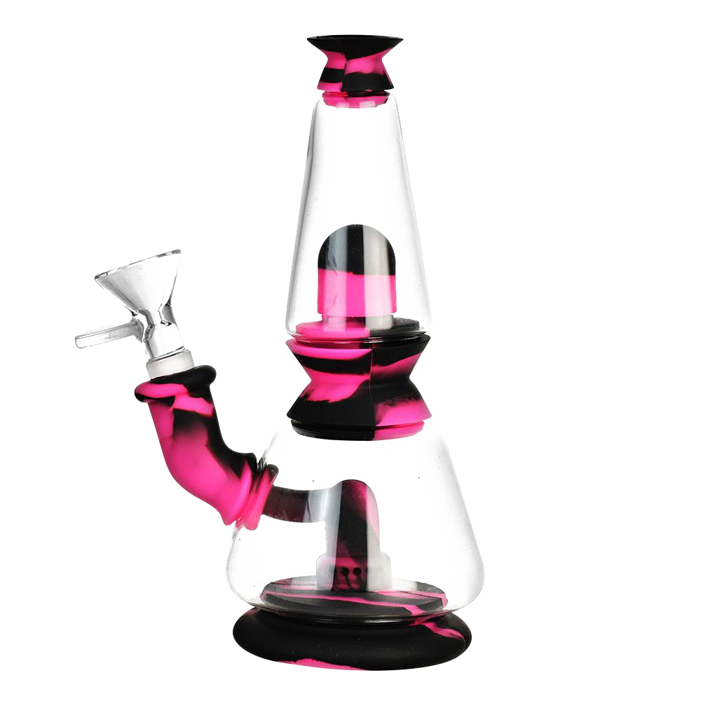 Silicone Dual Chamber Modular Glass Bong | Water Pipes