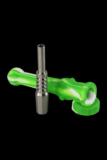 Silicone "Dab Collector" Vapor Straw with Titianium Tip