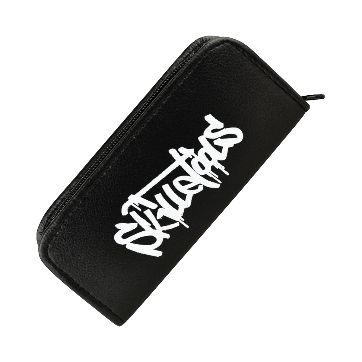 Close-up of the Skilletools Travel Kit Dab Handle & Tips, showcasing a black zippered case with a minimalist design.