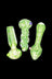 Slime Green Spiderwebs Glass Spoon Pipe
