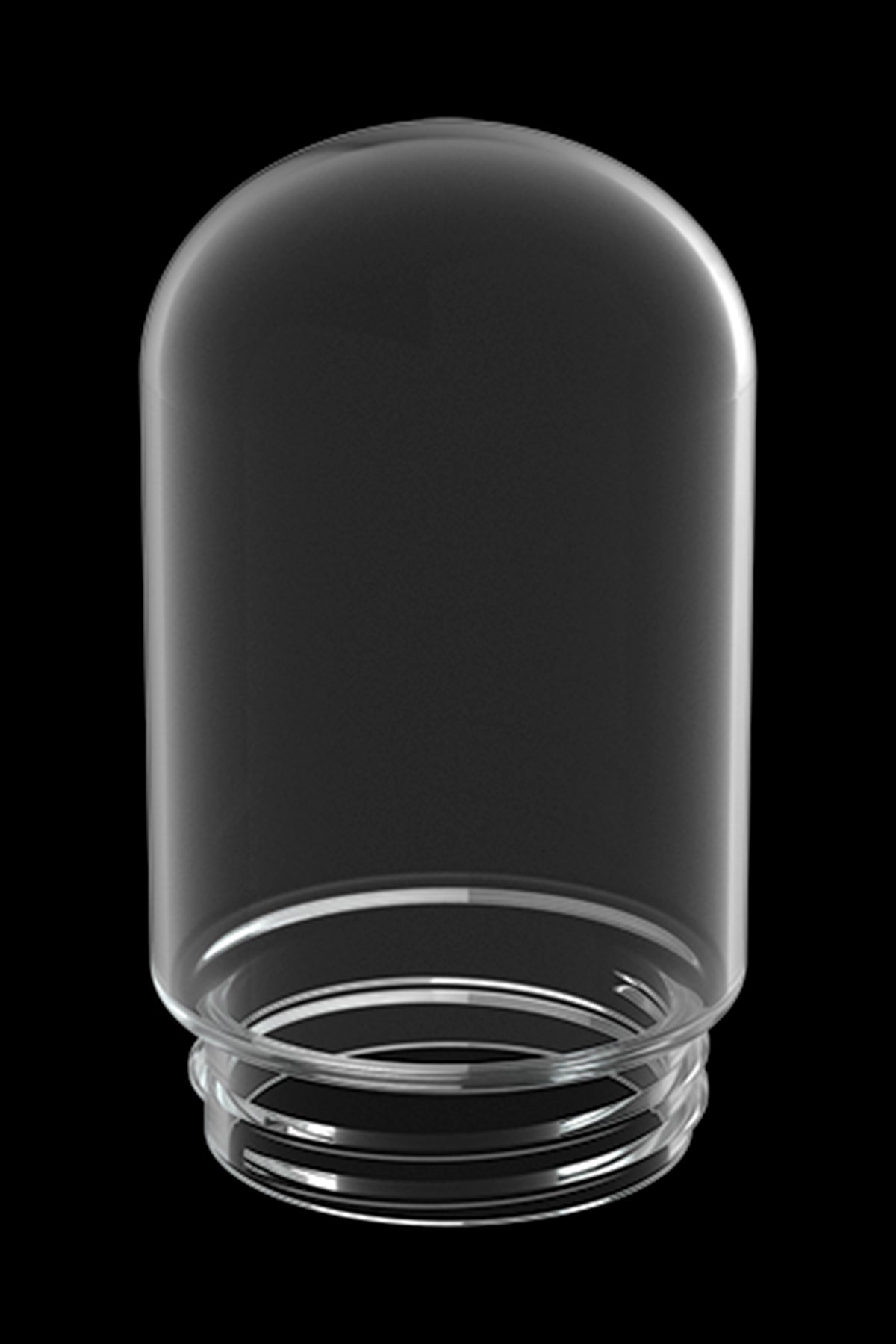 Empty glass cannabis concentrate container.