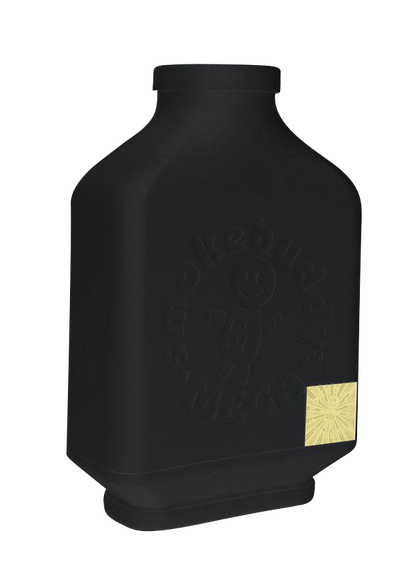 Front view of the Smokebuddy Mega Personal Air Filter, a black, cylindrical device against a plain white background.