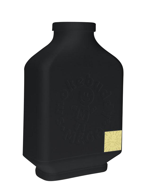 Front view of the Smokebuddy Mega Personal Air Filter, a black, cylindrical device against a plain white background.