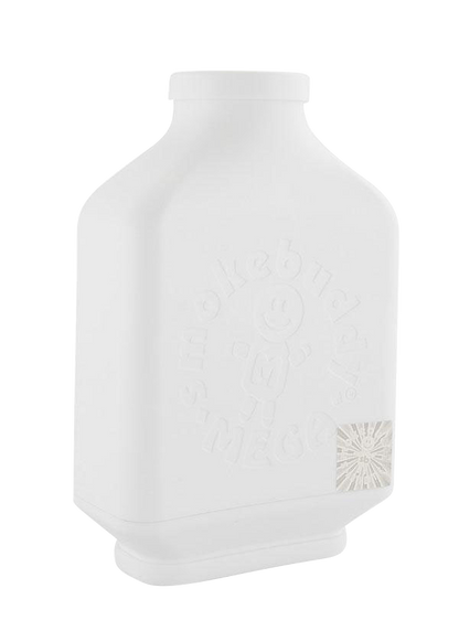 Front view of the Smokebuddy Mega Personal Air Filter, a white cylindrical device with a slightly tapered top.