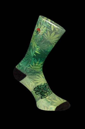 Green - Smokey Brand "Cannabis Camo" Socks