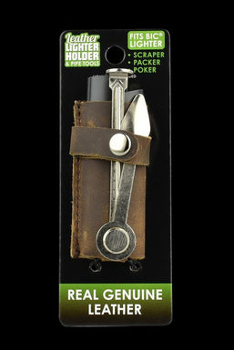 Leather Lighter Case with Multi-tool - 6 Pack