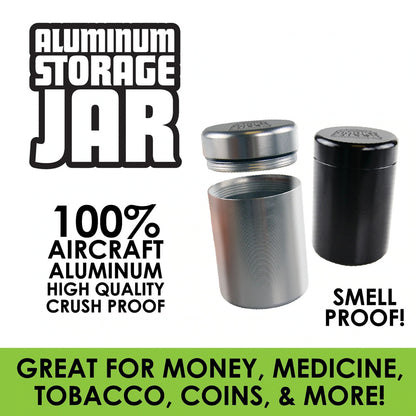 Front view of the Smokezilla Smell Proof Storage Jar - 4 Pack, featuring bold text on a white background.