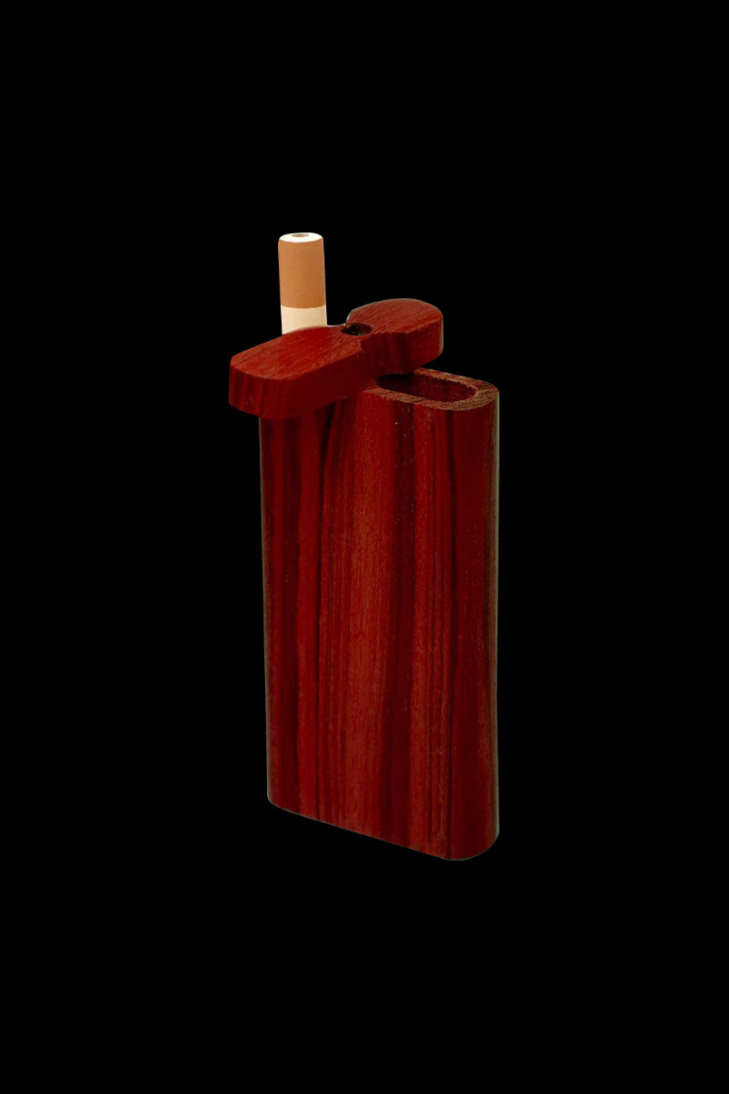 A straight-on view of the Solid Dark Wood Dugout, showing its rich, dark wood grain and rectangular shape.