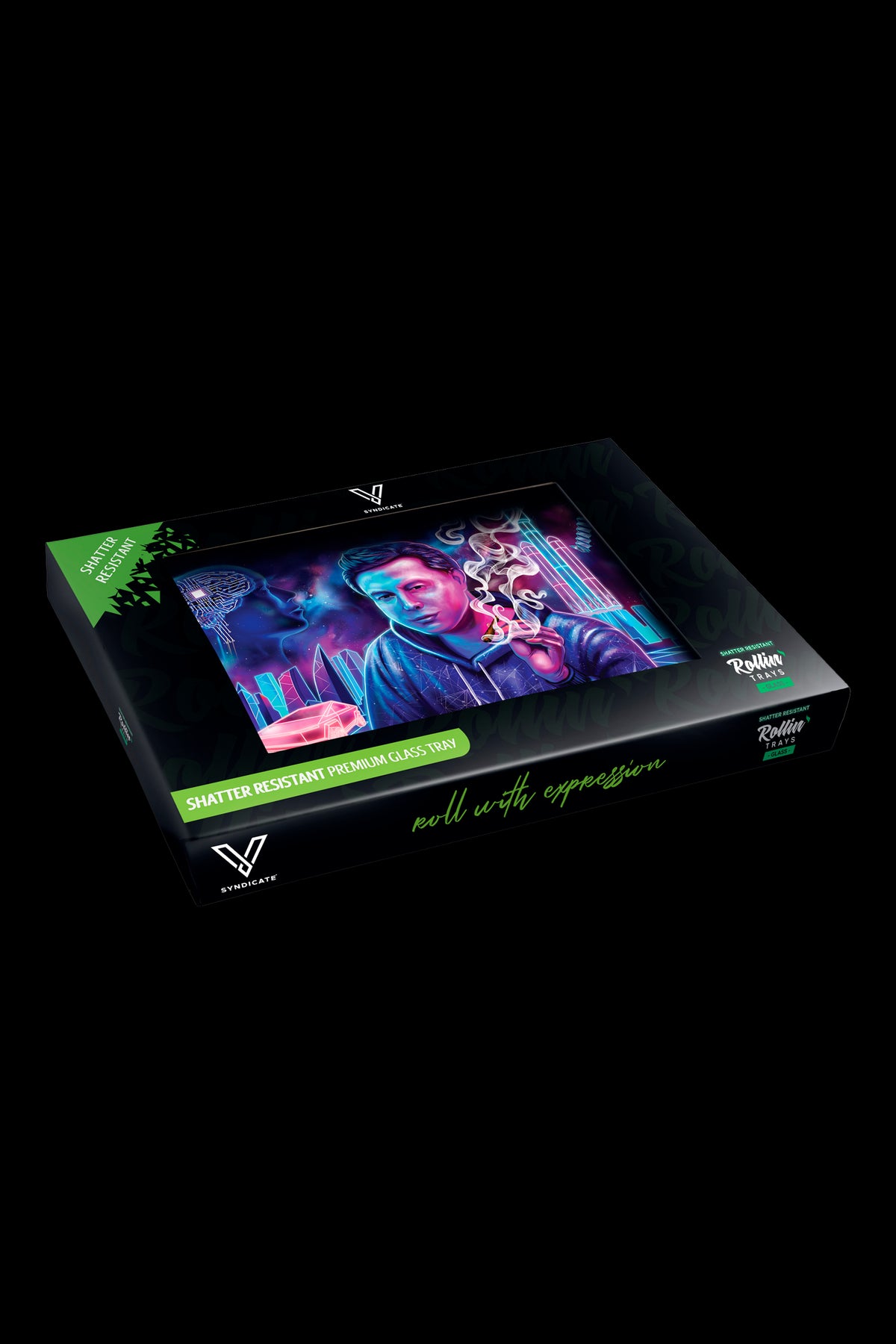 V Syndicate Glass Rolling Tray