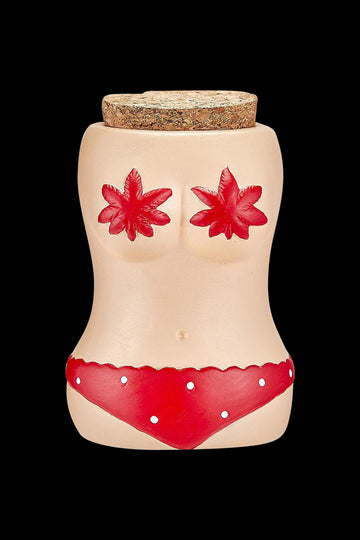 Red - Roast & Toast Stoner Bikini Body Stash Jar
