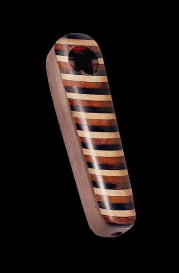 Striped Oblong Wood Pipe