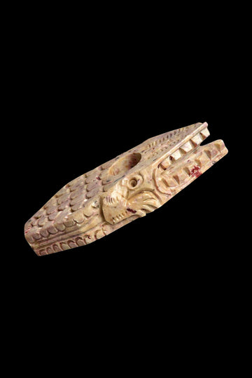 Stone Alligator Carved Pipe