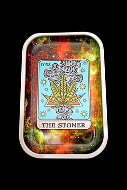The Stoner Tarot Card Metal Rolling Tray