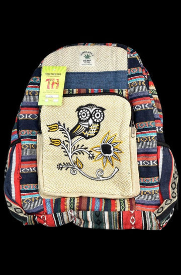 Himalayan Hemp Fancy Owl Backpack