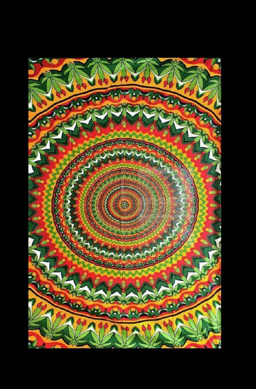 ThreadHeads Rasta Circles With Leaves Tapestry