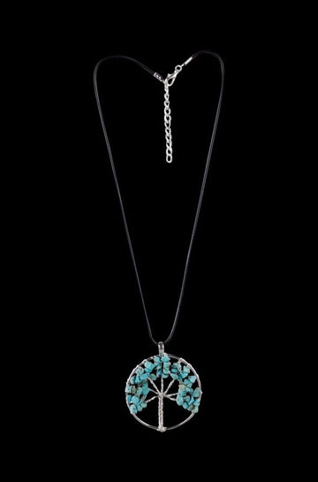 Turquoise - Semi Precious Gem Tree of Life Necklace