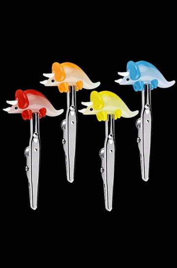 Triceratops Glass Memo Clip - 4 Pack