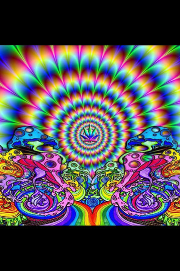 Trippy Hippie Rainbow Fractal Poster
